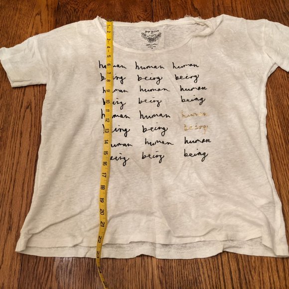 J Crew Human Being Cream Linen T-Shirt - Picture 8 of 10